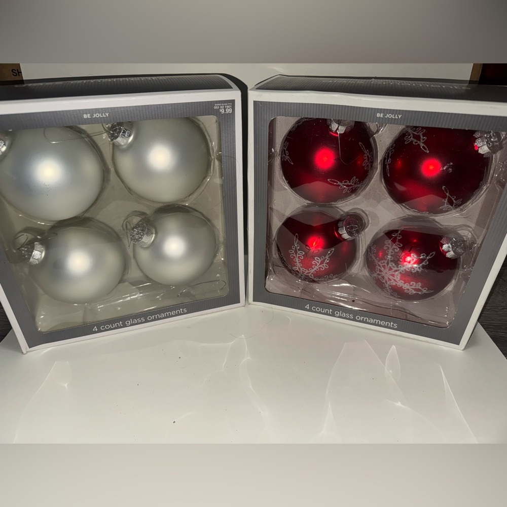 Contemporary Glass Christmas Ornaments
